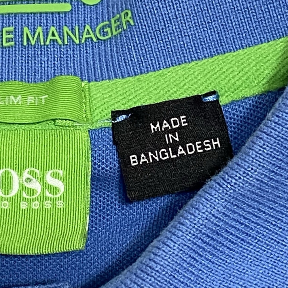 Hugo Boss Polo Shirt Mens Sz XL Blue Slim Fit Green Label, Moisture Manager - Picture 5 of 13